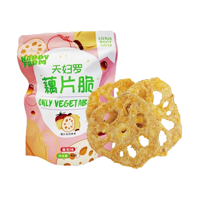 Chips de racine de lotus tempura (saveur tomate)