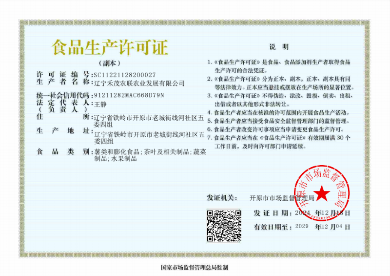Food Production License (Copy)