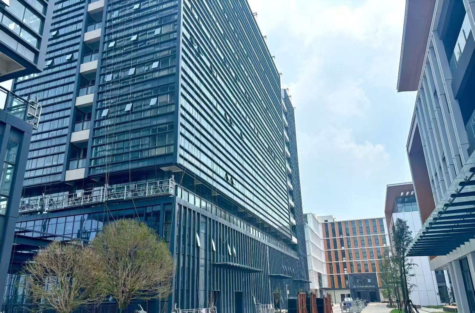 Little Giant exterior curtain wall glass