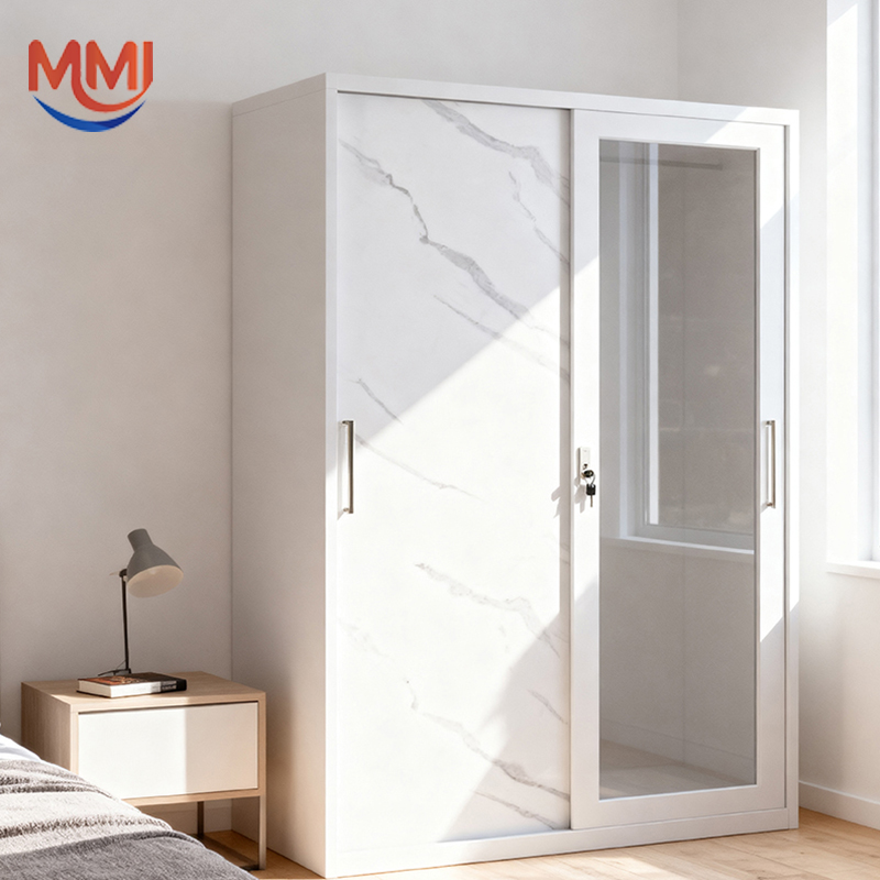 Lemari Pakaian Dari Besi Dengan Pintu Sliding