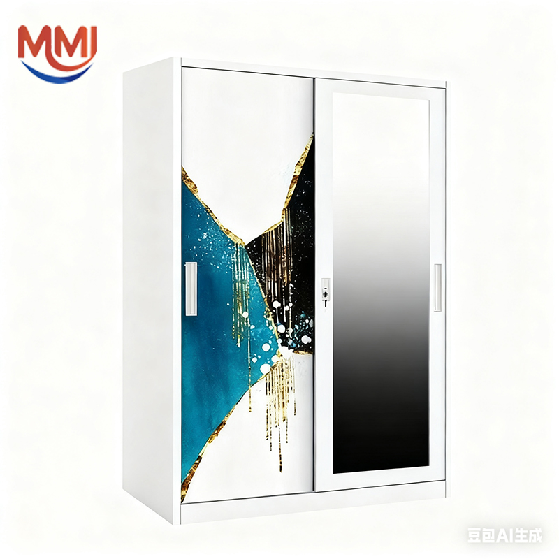 கண்ணாடியுடன் கூடிய ஈரத்தடுப்பு அழகியல் சறுக்கும் அலமாரி