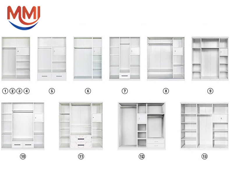 lemari baja 4 pintu dengan laci
