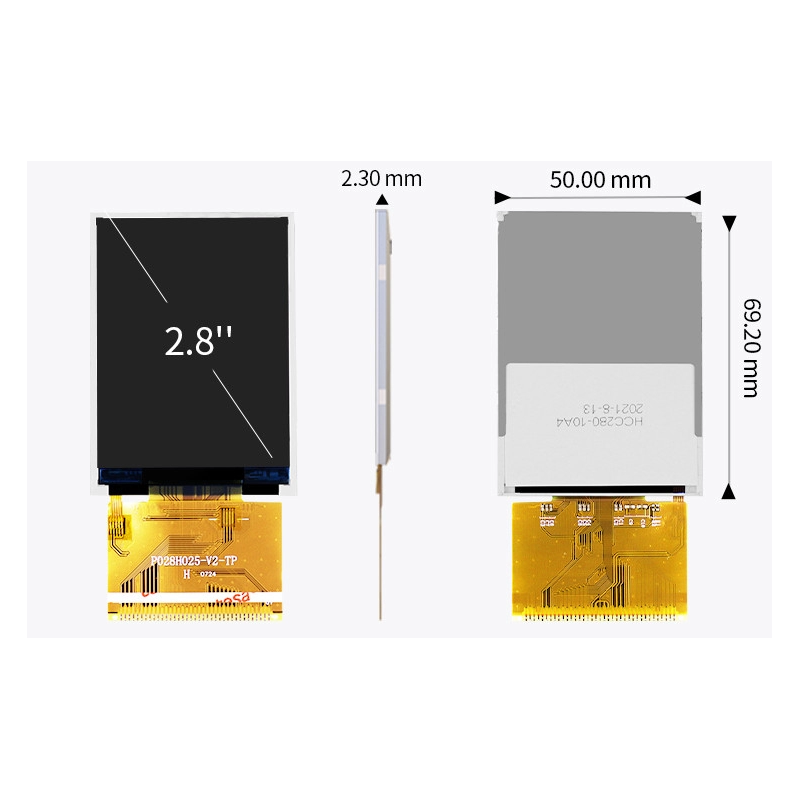 300 Brightness 240X320 2.8 Inch Lcd Tft Display ILI9341V Medical LCD Display