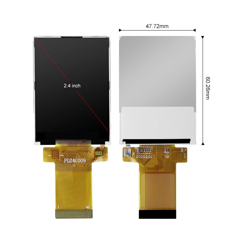 350 Nit 16 Bit Tft Lcd Display ILI9341V 2.4 Inch Touch Screen
