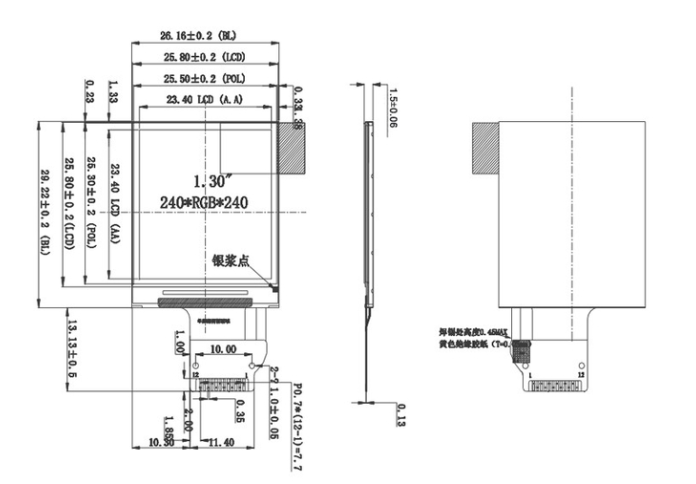 1.33 Inch 12 Pin Lcd Display 1.33 Inch 12 Pin Lcd Display