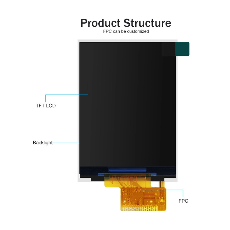 ST7789V2 Tft Lcd 2.4 240X320 Industrial Touch Monitor 300 Nit
