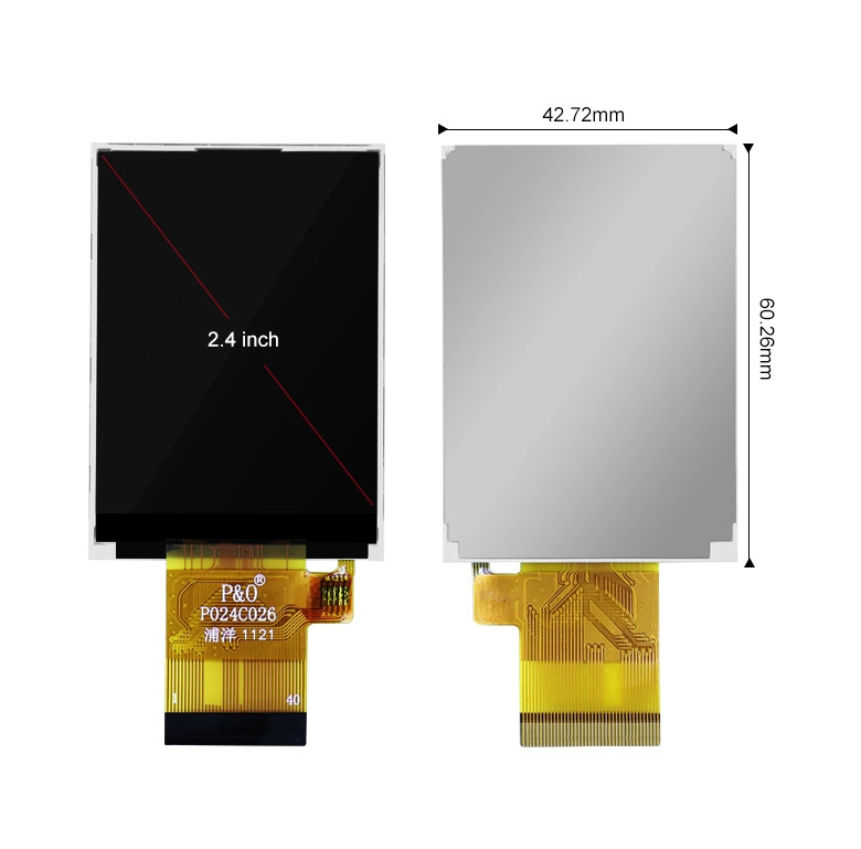 320 Nit 2.4 Inch Lcd Tft Display ST7789V 240x320 Touch Screen
