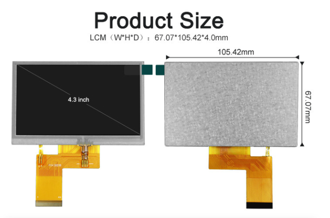 RGB 24 Bit 4.3 Inch Touch Screen RGB 24 Bit 4.3 Inch Touch Screen