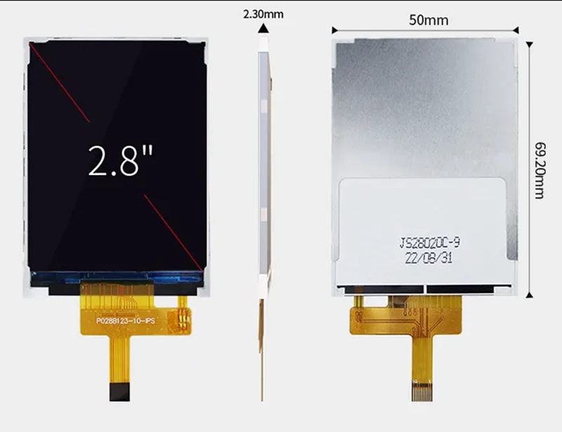 Small LCD 2.8'' 240x320 Industrial IPS Color Screen Full View 2.8 inch Parallel Port TFT LCD Display