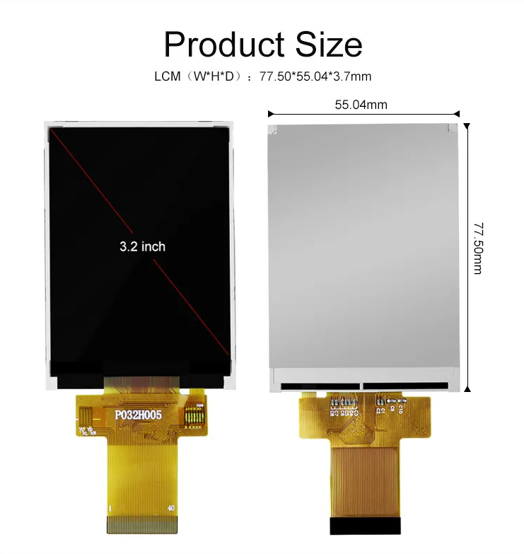 3.5 inch 240x320 pixel size Small TFT Display 320x480 ILI9488 Driver IC