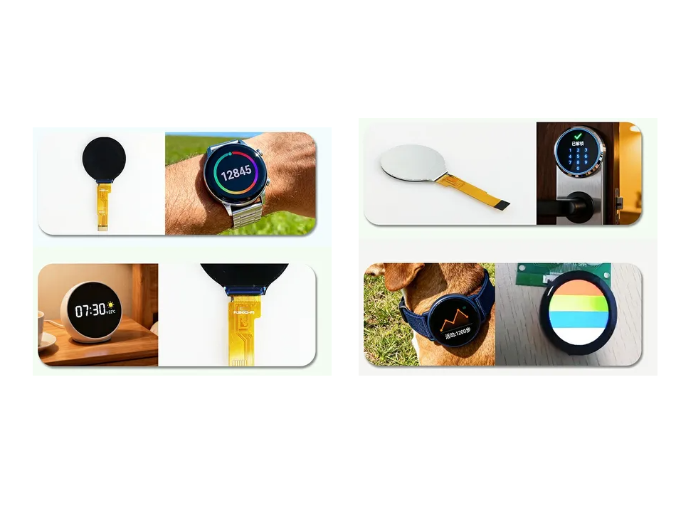 1.28 Inch IPS Circular LCD Display 240xRGBx240 Resolution Customized TFT LCD Module for Smart Watches