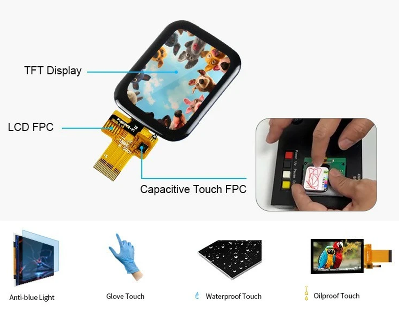 1.69 Inch Touch Screen Lcd Display 240x280 SPI interface Small TFT Module