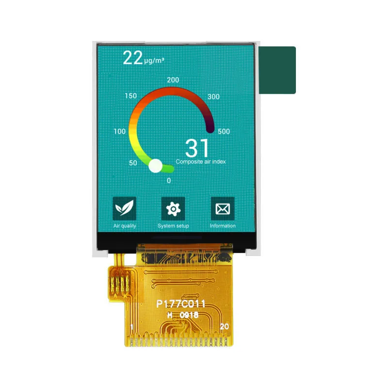 1.77 Inch Tft 128*160 Color 262K Rgb Lcd Display Normally Black