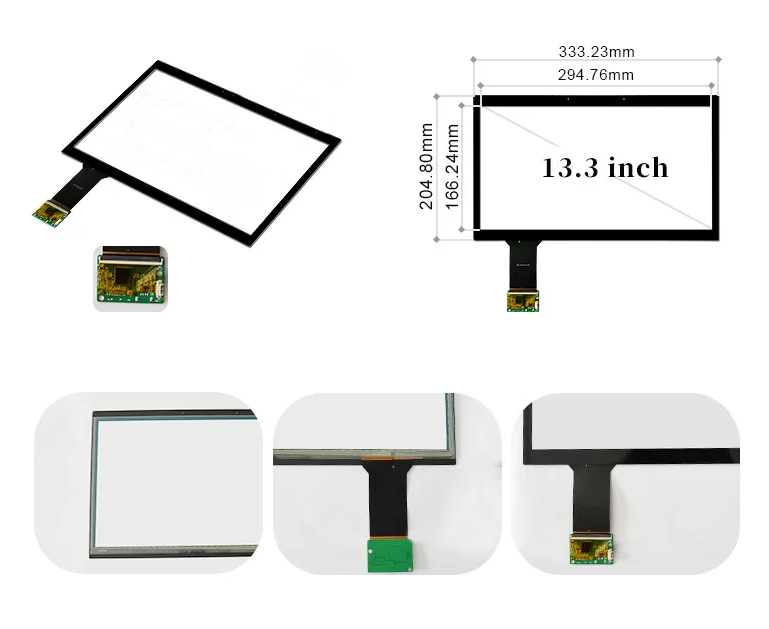 13.3 inch Glass Multi Points Touch Panel Waterpoof CTP ILI2511 GG Capacitive Touchscreen
