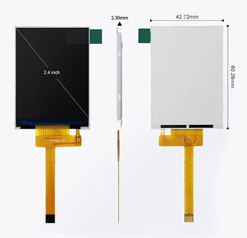 240x320 Led Backlit Tft Lcd Display 2.4 Inch LCM 260 Nit Brightness Lcm Panel