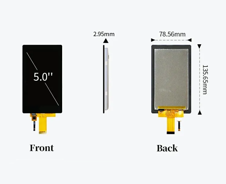 5 Inch Industrial Touch LCD IPS Wide Viewing Angle ST7703 Ic 5 Inch 720x1280 TFT LCD Panel