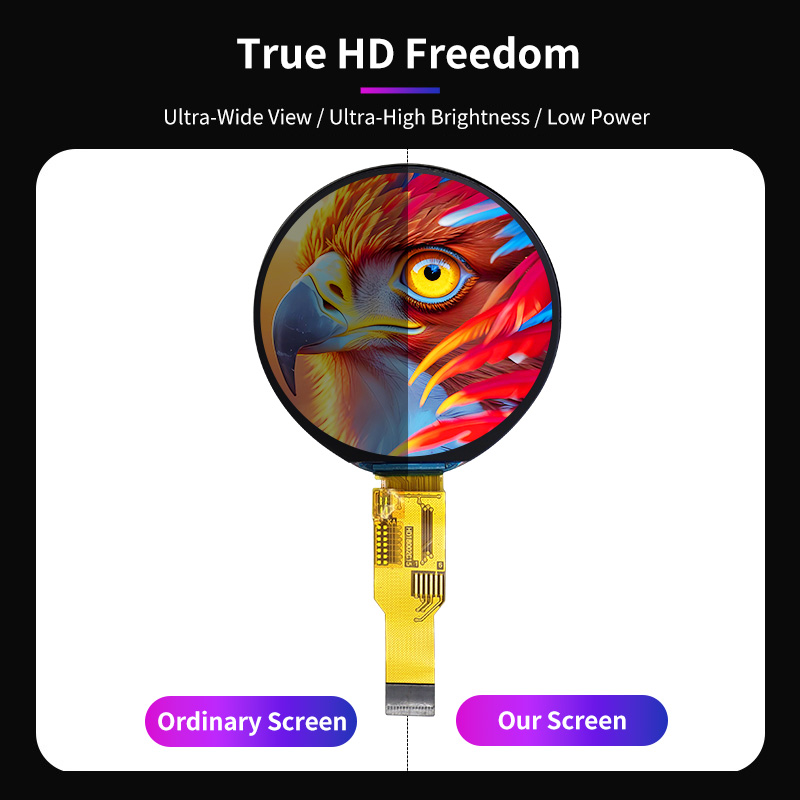 1.8 inch 15-pin Plug-in Round Screen