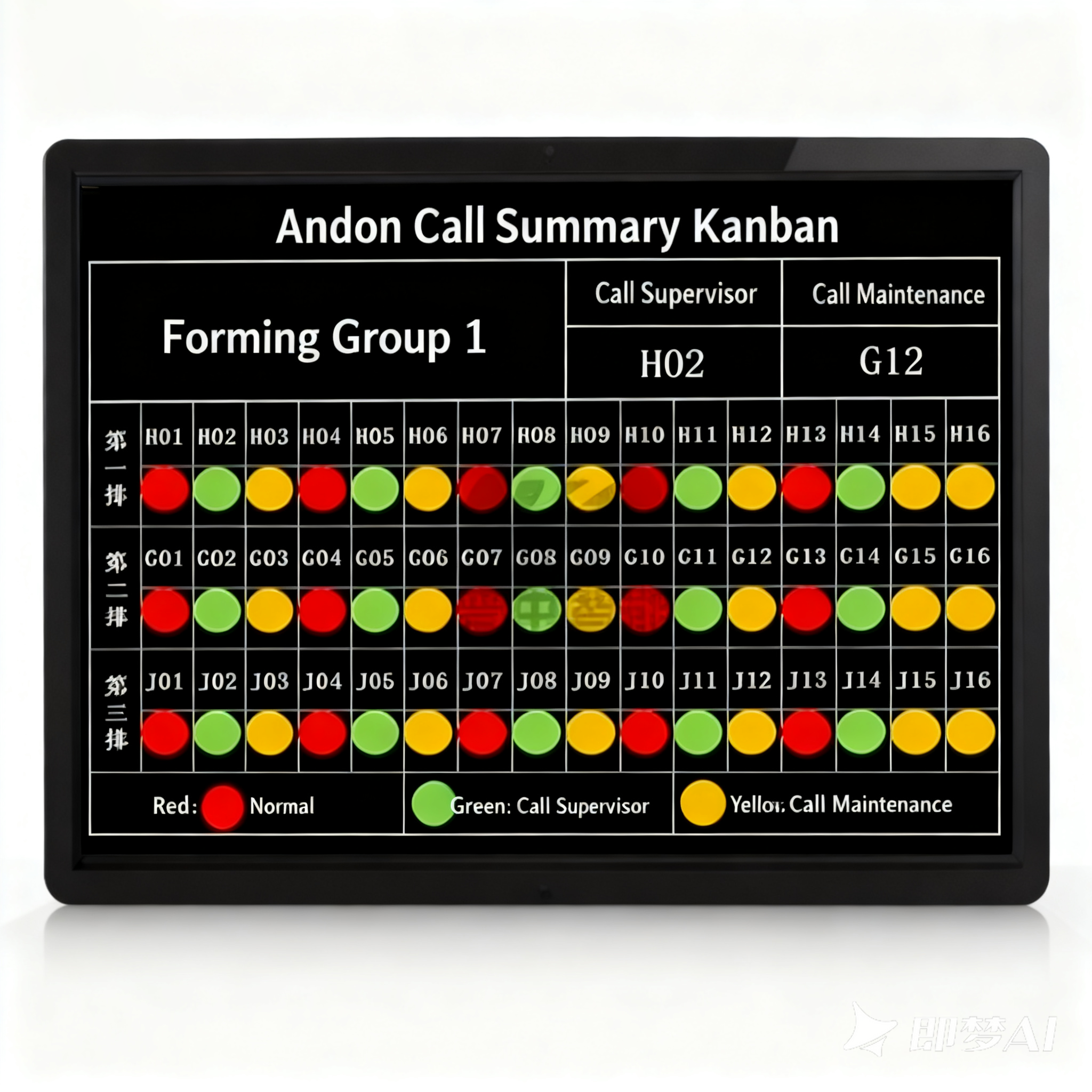 Andon Button System Supply ANDON Management System for Production Line Alert Communication ...