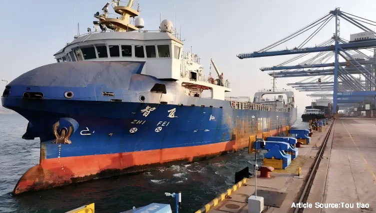 «Чжи Фэй», первое в Китае коммерчески эксплуатируемое интеллектуальное контейнерное судно, полностью перешло на беспилотный режим работы в порту Циндао.