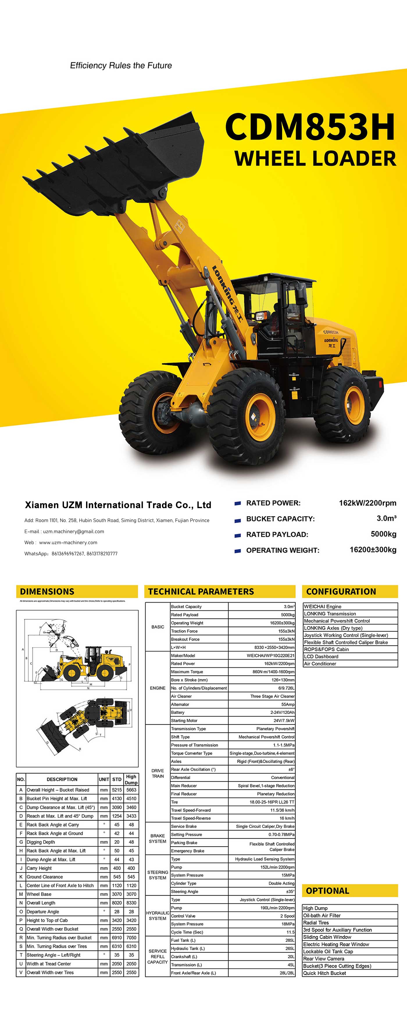 CDM853H Wheel Loader