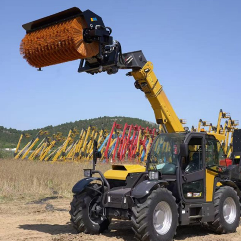Loader Attachment Angled Sweeper
