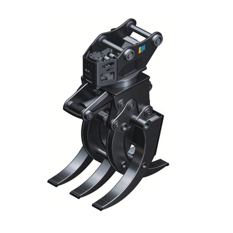 Excavator Attachment Rotating Gripping Claw