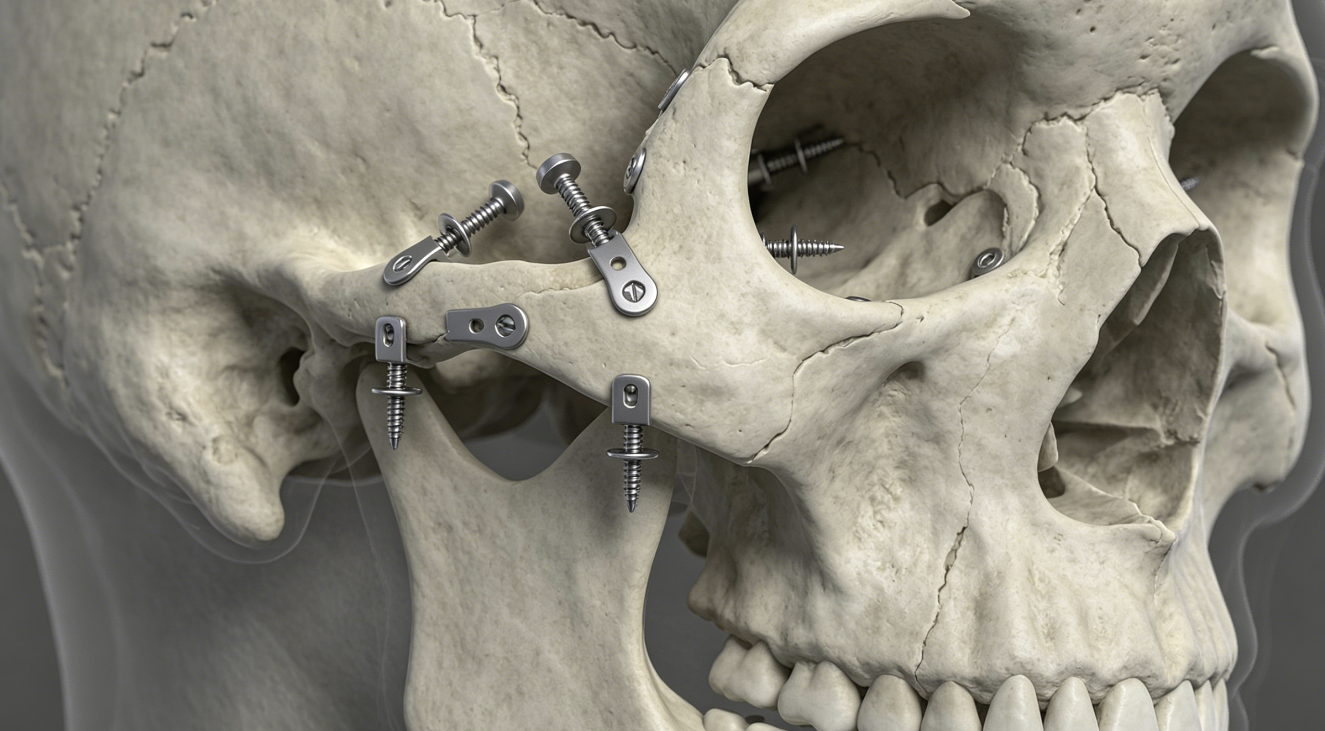 facial trauma fixation plate