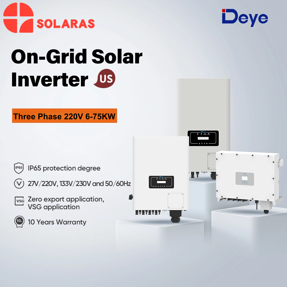 Deye On Grid Inverter 6-75KW US Version AC Voltage Three Phase 220V
