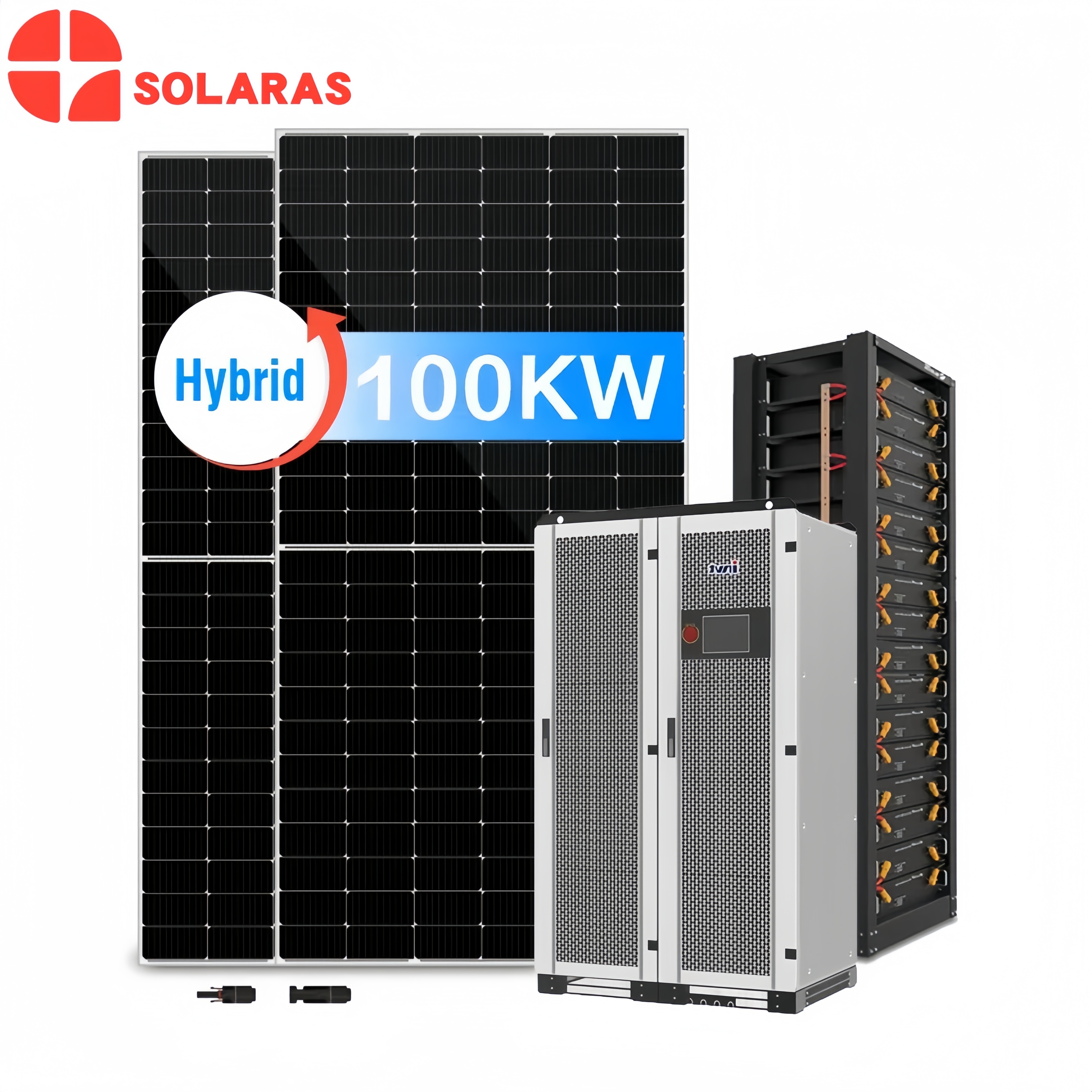 50KW Hybrid Solar PV Energy Storage System with 100kwh 200kwh backup for Industrial