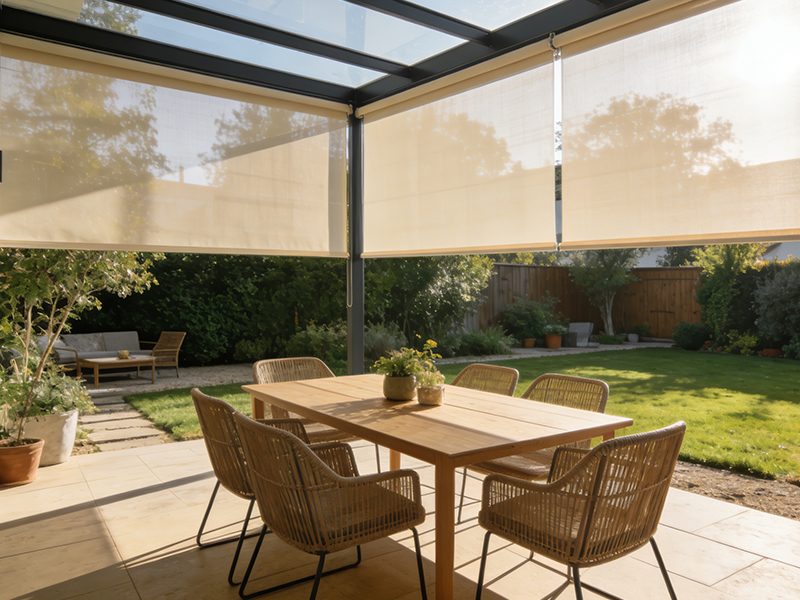 Fiberglass sunscreen fabric