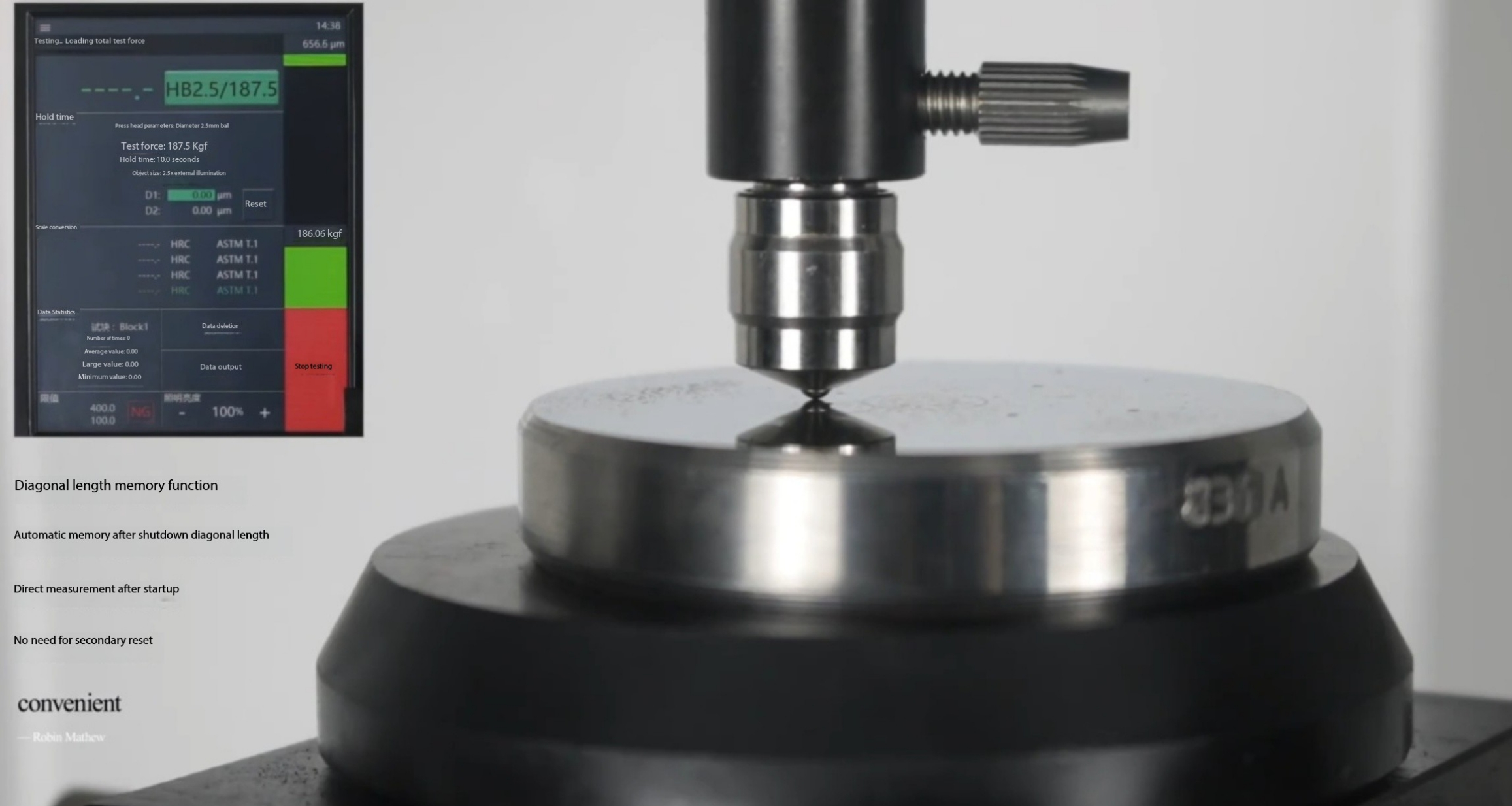 CSHBRV-250F Touchscreen Digital Brinell-Rockwell-Vickers Hardness Tester
