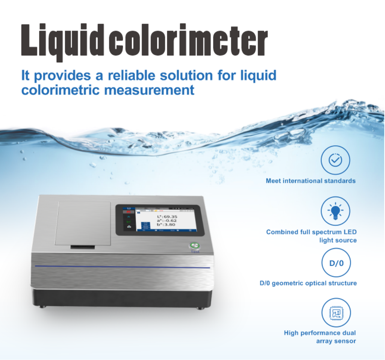 specialized in measuring liquid colorimetry