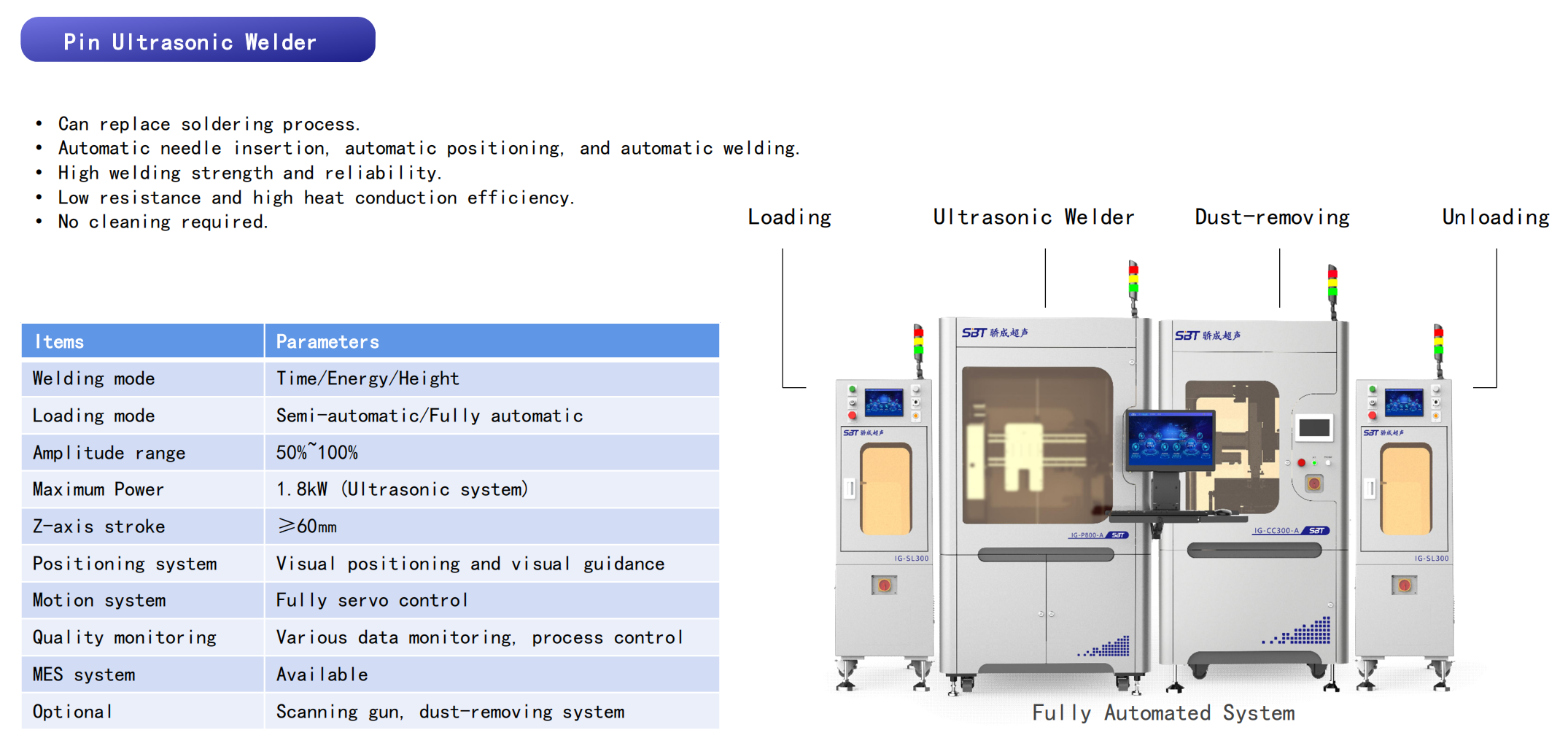 Pin Ultrasonic Welder