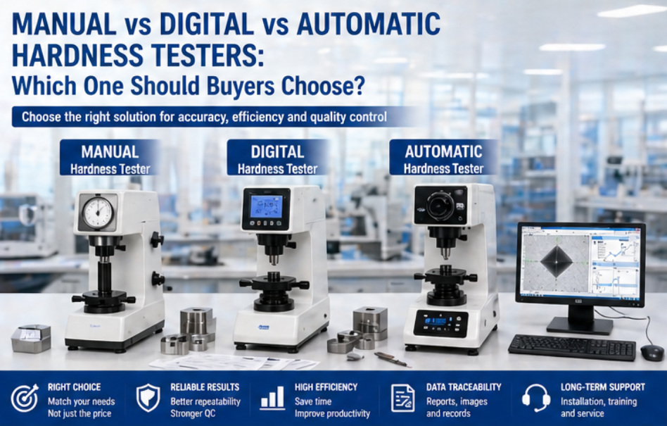Manual vs Digital vs Automatic Hardness Testers: Which One Should Buyers Choose