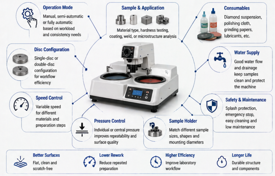 Metallographic Grinding And Polishing Machine