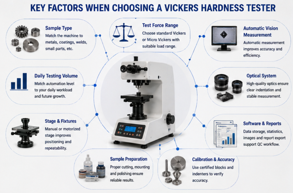 Vickers hardness tester