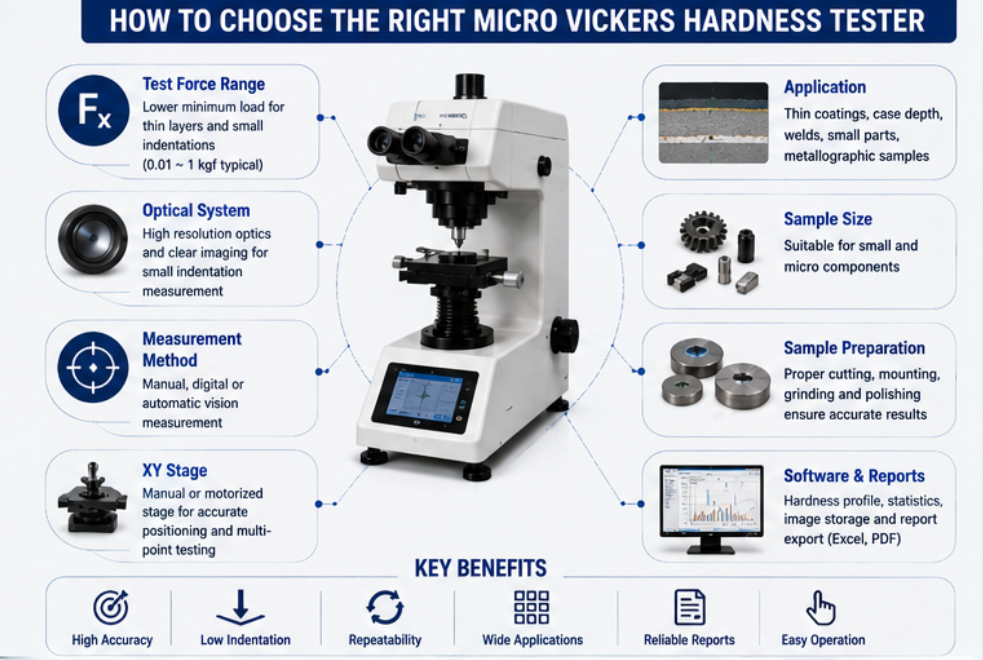 Micro Vickers hardness tester