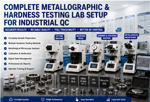 Complete Metallographic & Hardness Testing Lab Setup For Industrial QC