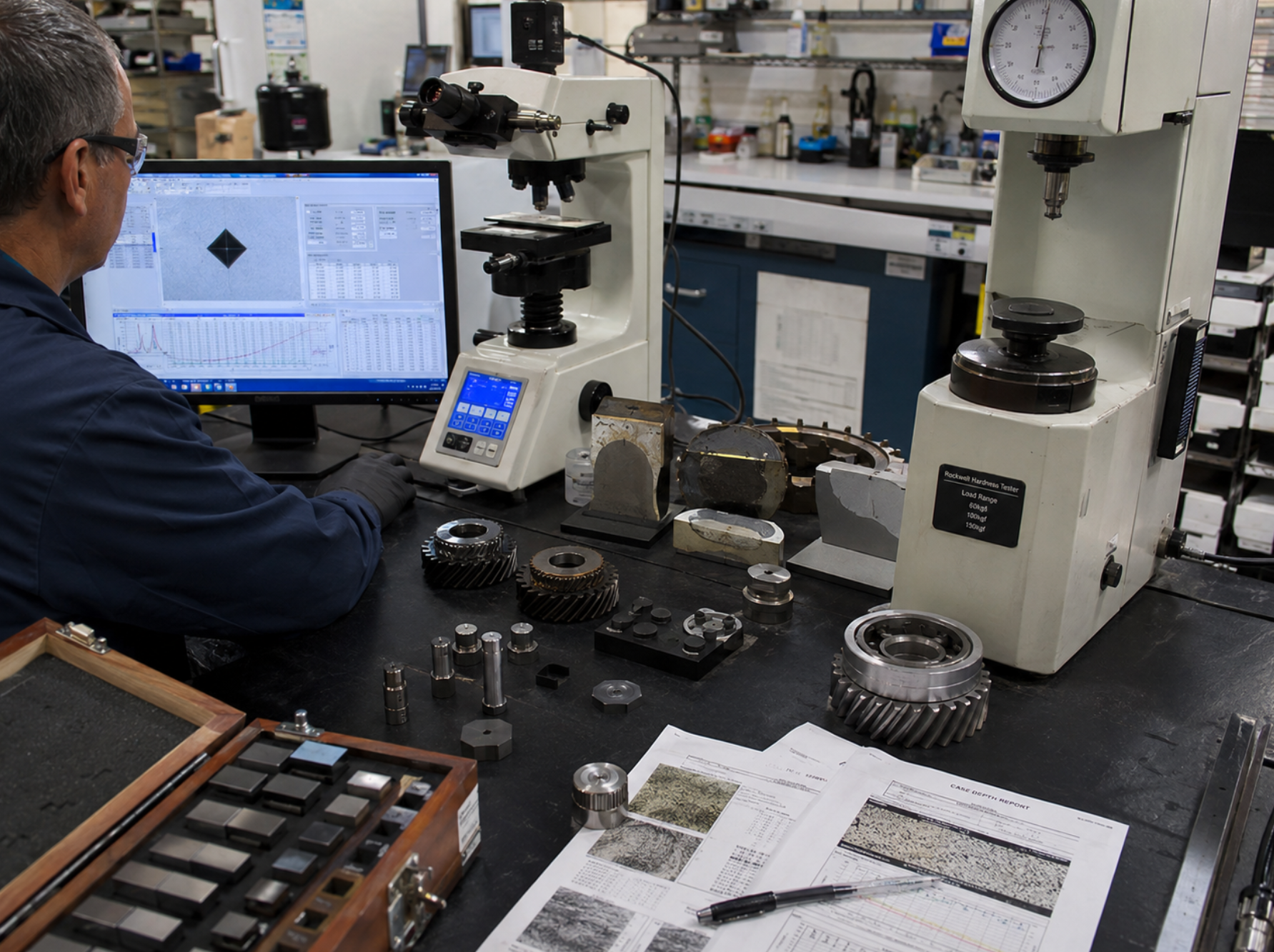 case depth testing