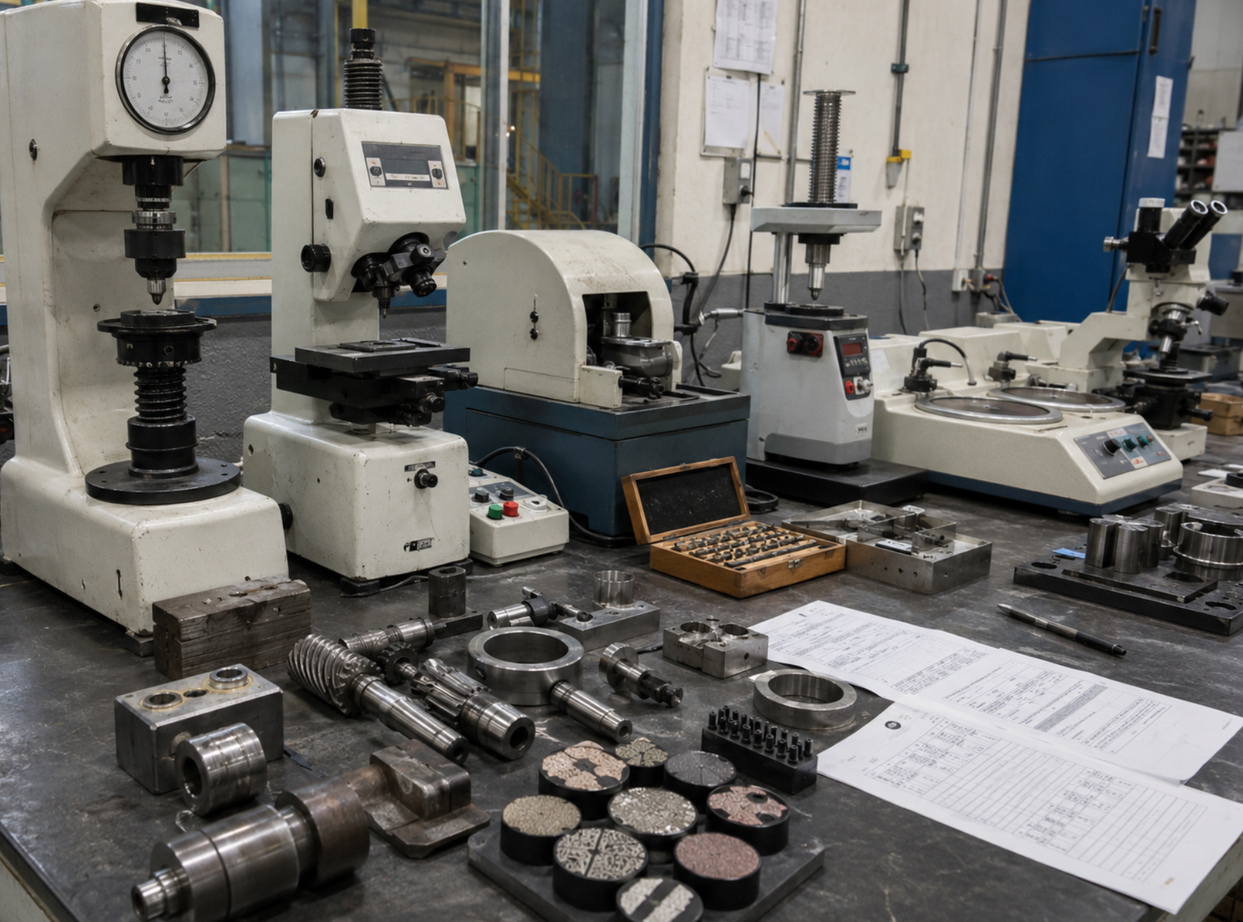 QC lab equipment for heat treated parts QC lab equipment for heat treated parts