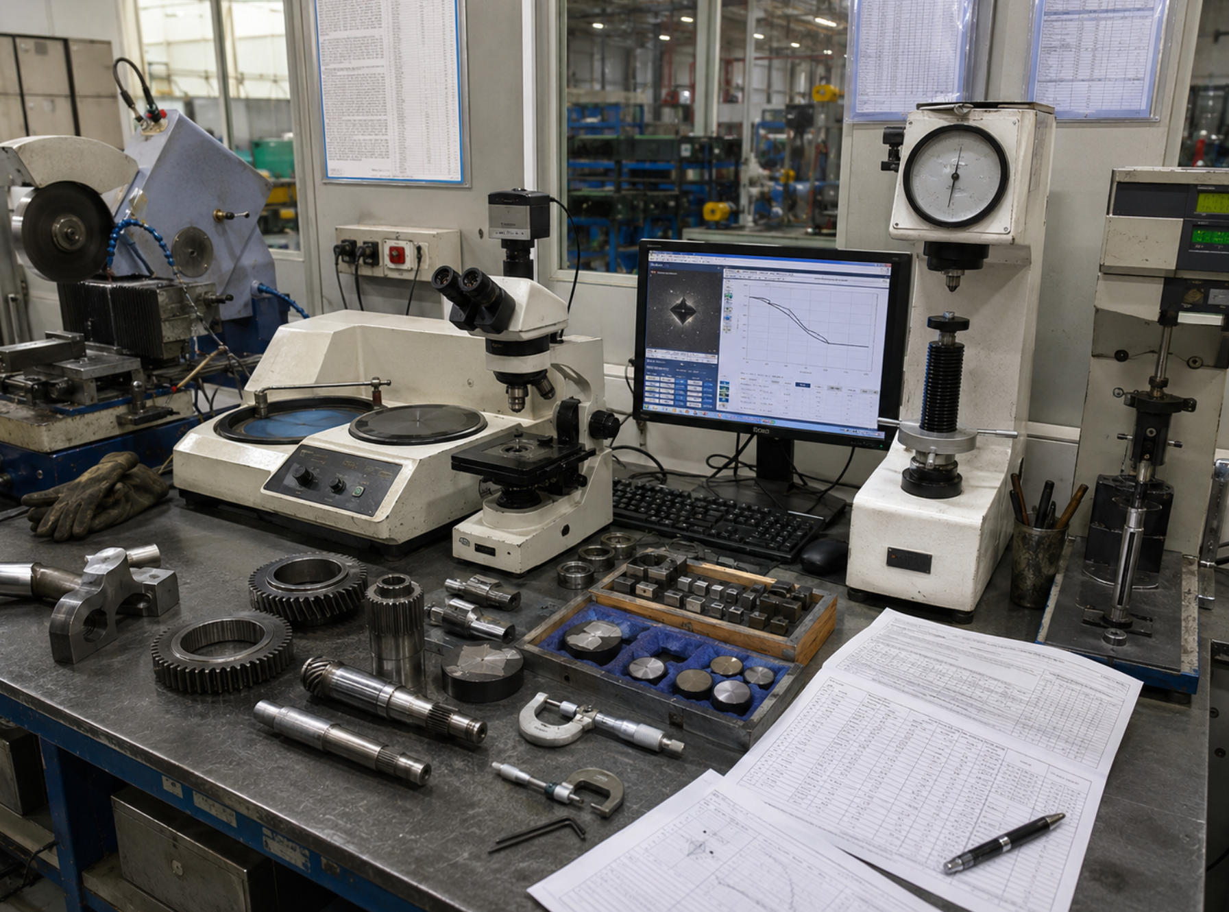 QC lab equipment for heat treated parts QC lab equipment for heat treated parts