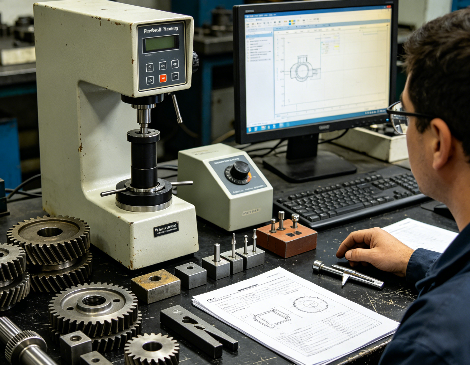 hardness testing for heat treated gears