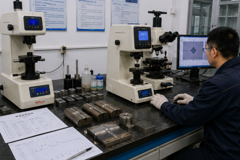 hardness testing for welded parts