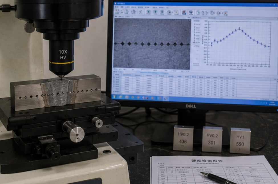 hardness testing for welded parts