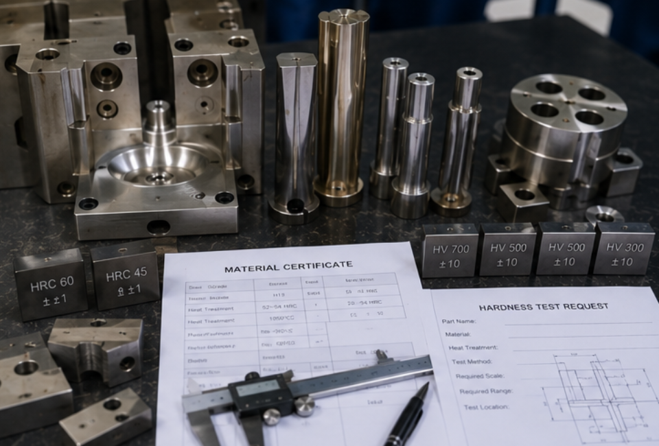 mold component hardness testing