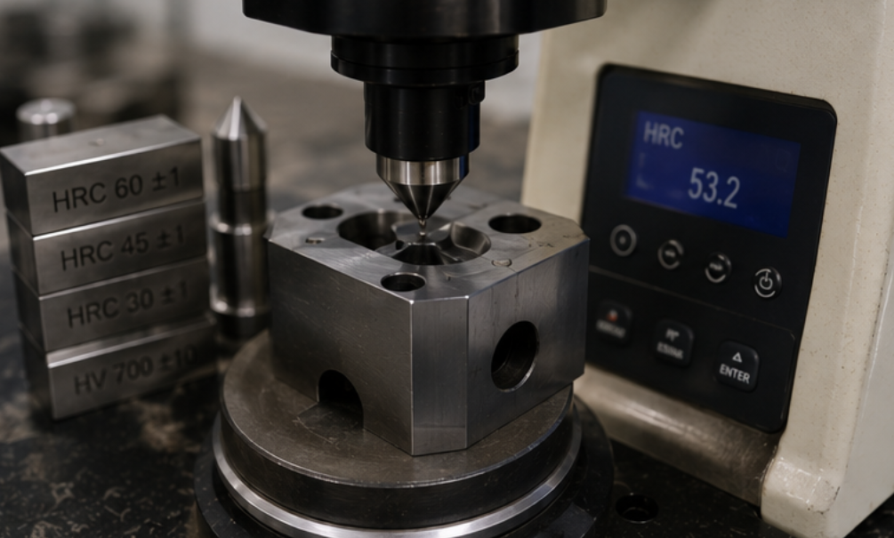 Rockwell hardness tester for tool steel