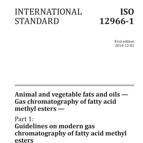 ISO 12966 Fatty Acid Analysis in Edible Oil by Gas Chromatography