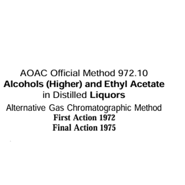 AOAC Method 972.10 Gas Chromatography for Liquor analysis