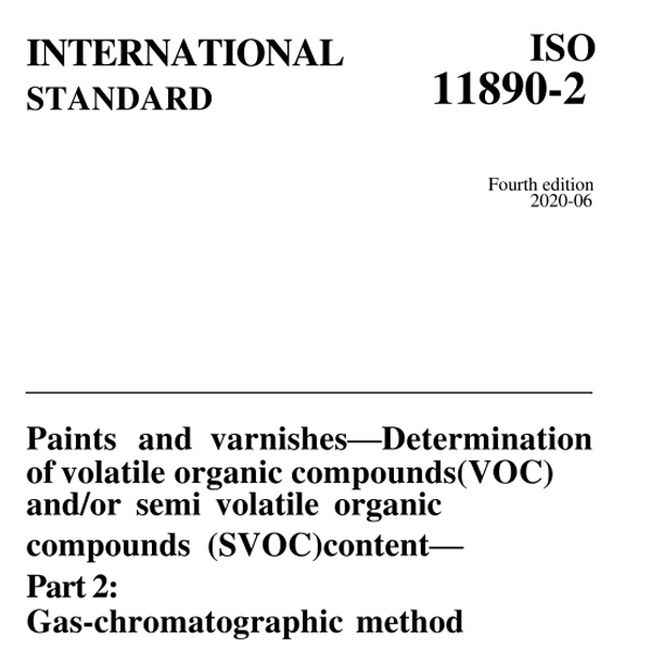 ISO 11890 Gas Chromatography for Ink VOCs