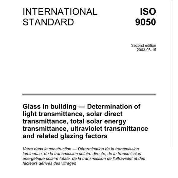 ISO 9050 Measurement of glass transmittance by FTIR Spectrometer